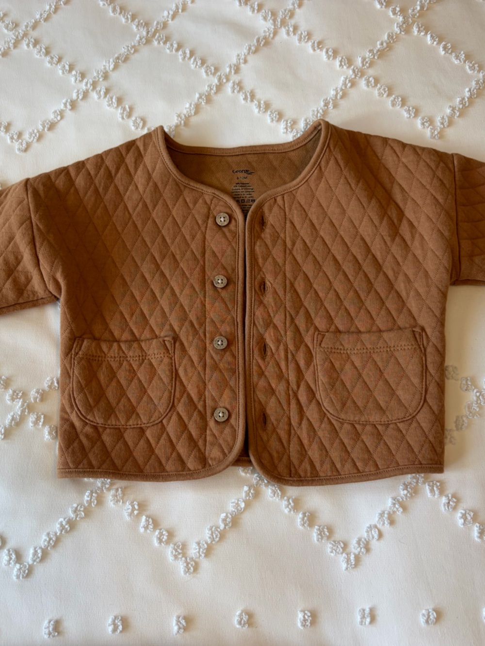 George Quilted Brown Kids Puffer Jacket